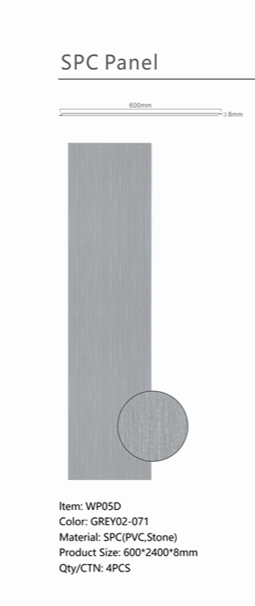 Wall Panel 05D - Dark grey - Wall Board - 240cm - (1 pack / 4pcs)