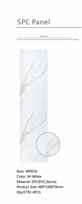 White Marble Decorative PVC Wall Panel