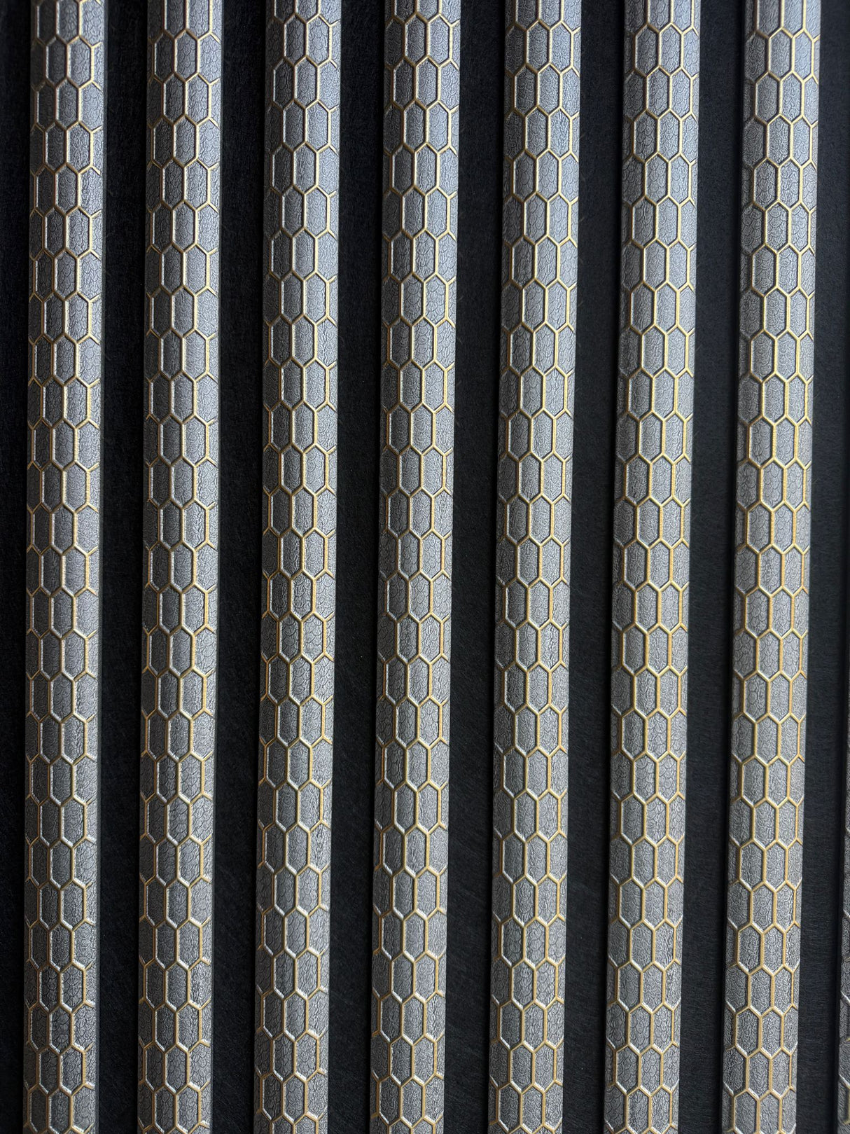 Wall Panel 013A - PS Gold and Grey - Acoustic - 240cm - (1 pack / 4pcs)