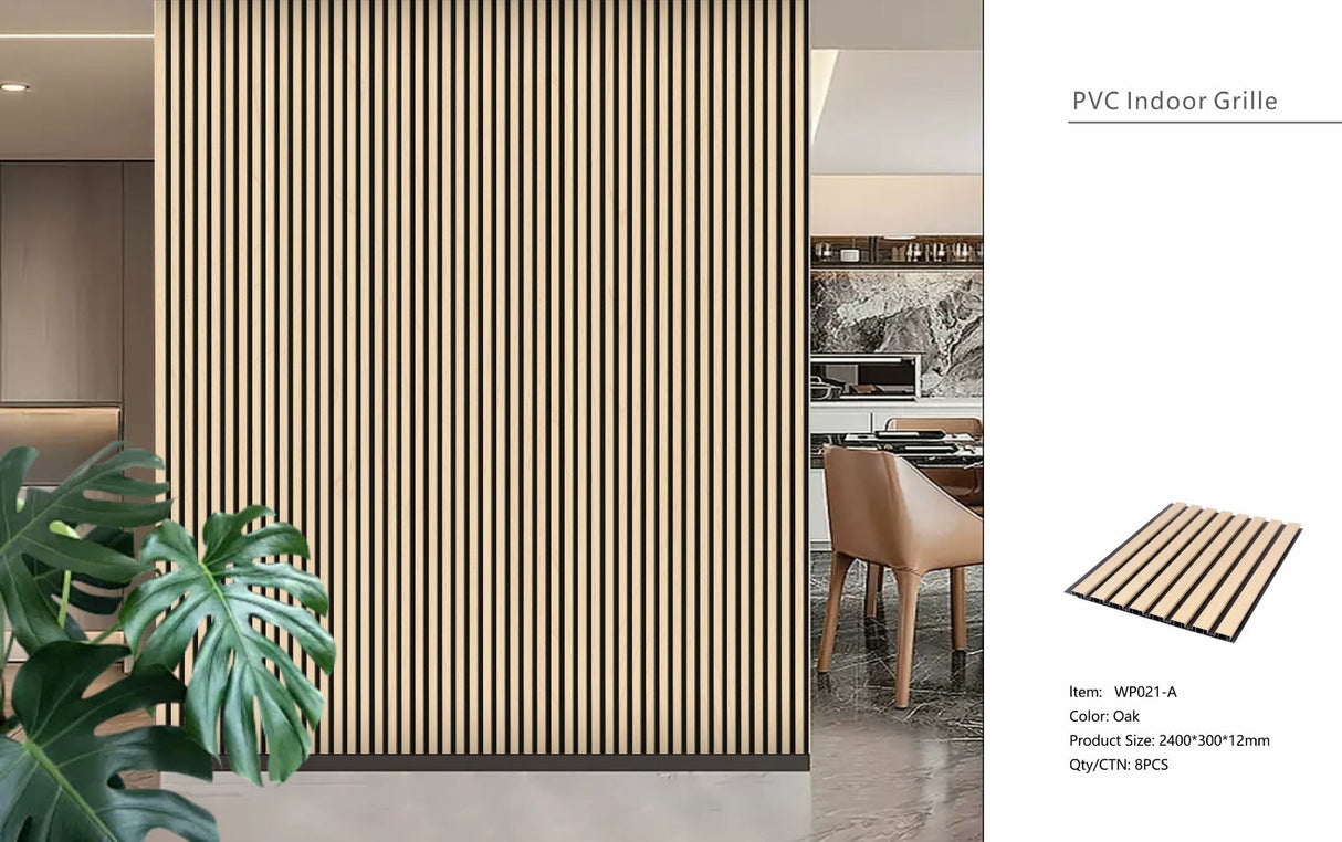 Oak Seamless PVC Wall Panel 30 x 240cm