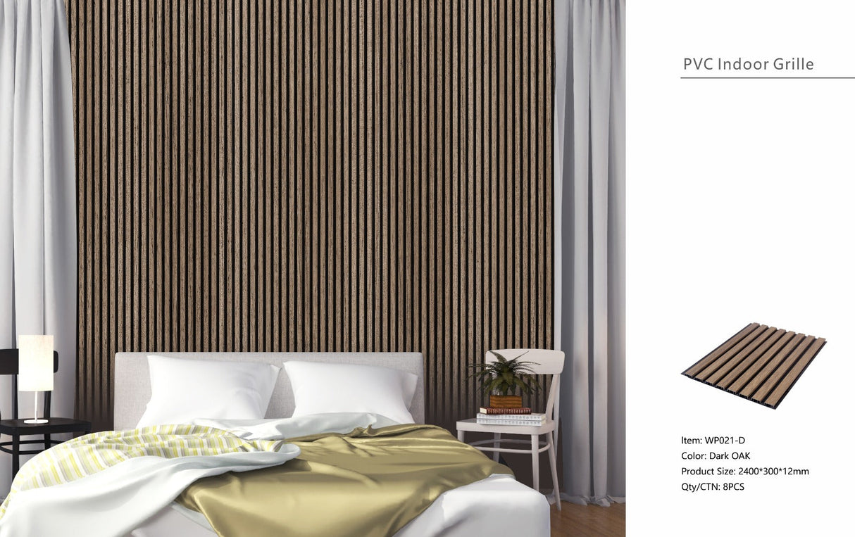 Dark Oak Seamless PVC Wall Panel 30 x 240cm