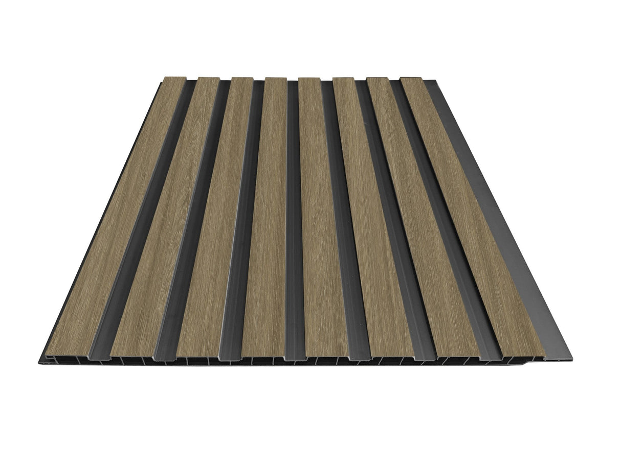 Dark Oak PVC Slat Wall Panel