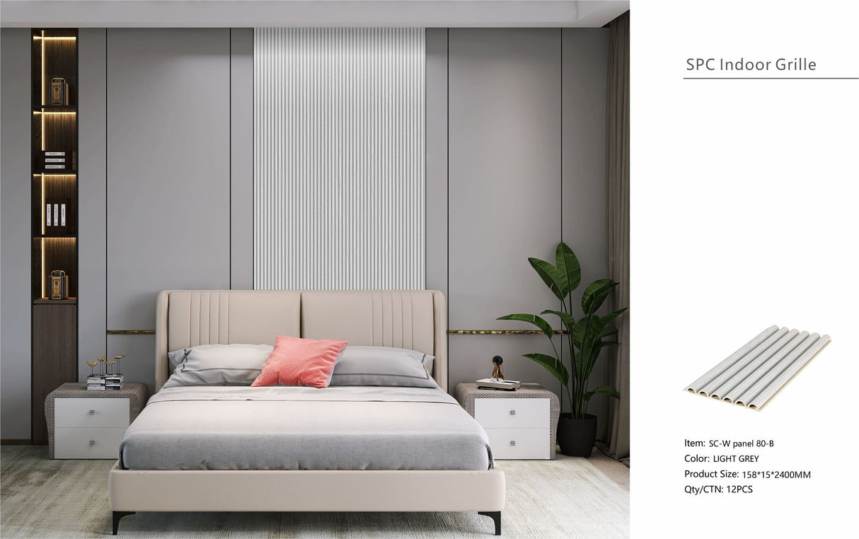 Light Grey Fluted Tube Wall Panel