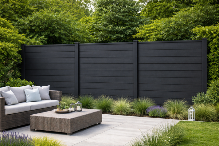 Black Composite Outdoor Fencing