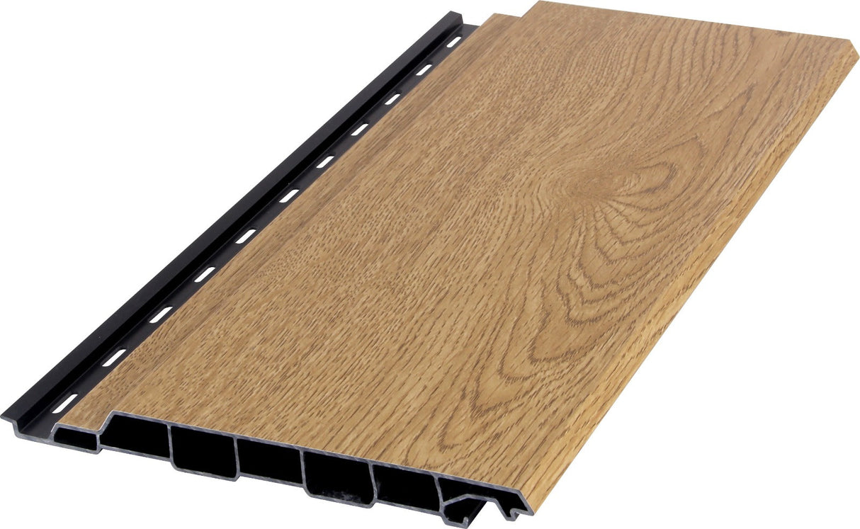 Dark Oak Composite Slat Outdoor Panel 290cm