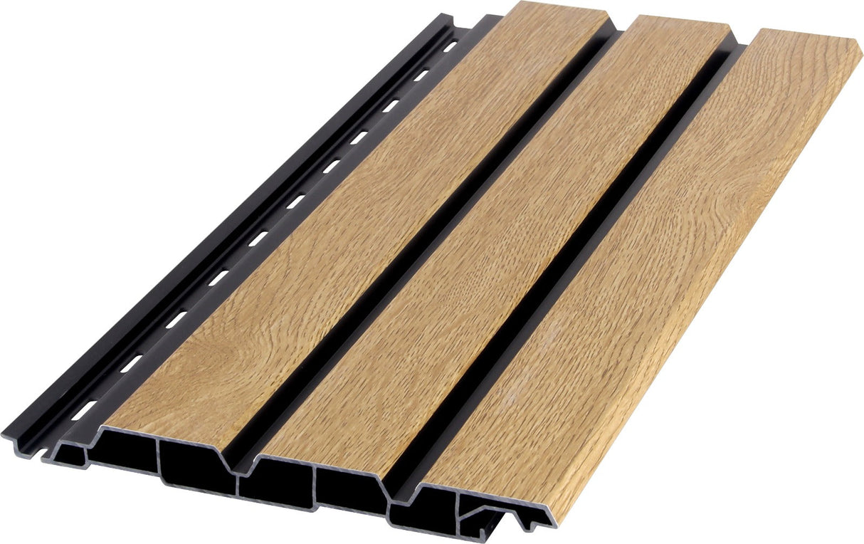 Dark Oak Composite Slat Outdoor Panel 290cm