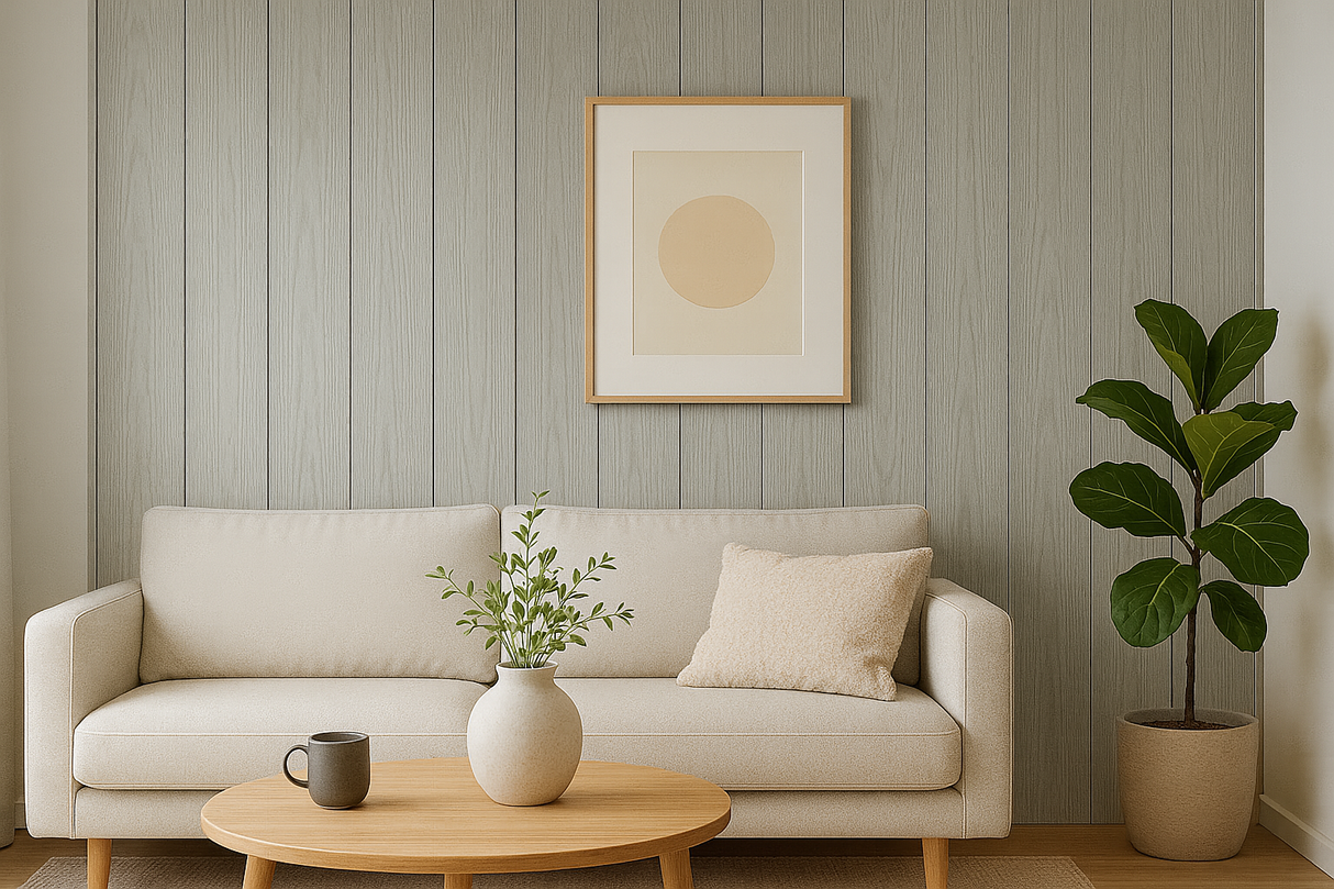 WPC Wall Panels - Wood Effect Flat Wall Panels - 235cm x 40cm (5 pack)
