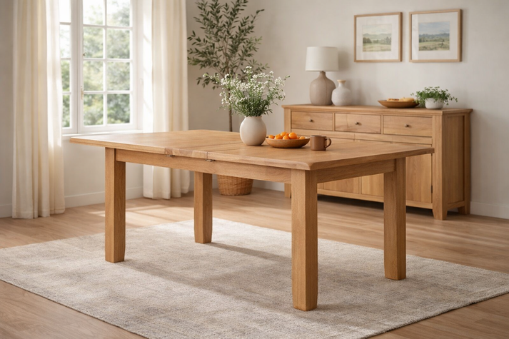 Natural Oak Extending Dining Table