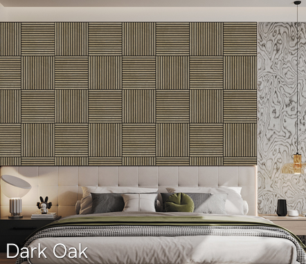 Dark Oak Acoustic Wall Tiles
