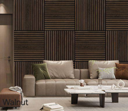 Walnut Acoustic Wall Tiles