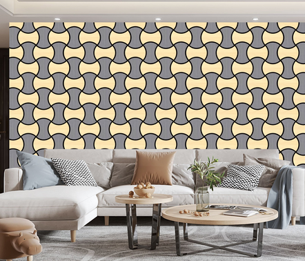 Gold & Grey Link Acoustic Panel