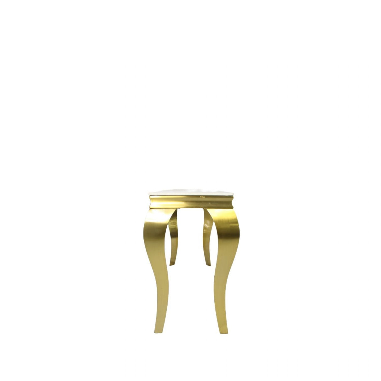 Luxury White Marble Effect 1.2m Console Table with Gold Metal Frame