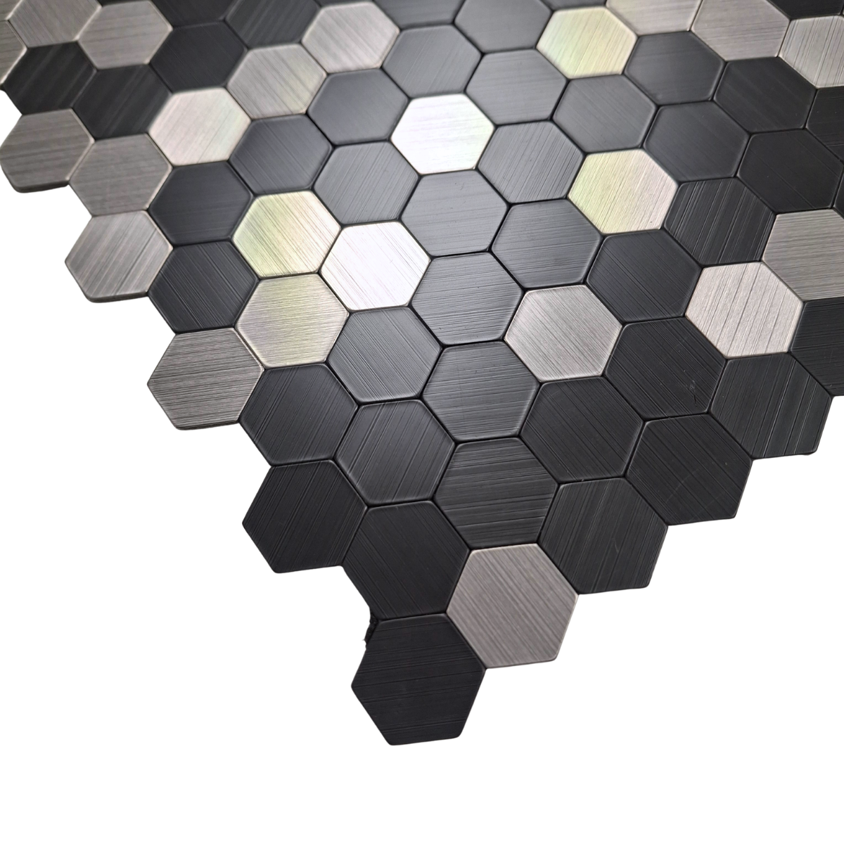 Self Adhesive 3D Mosaic Wall Tiles - Mini Hexagon - 30cm x 30cm (10 pack)
