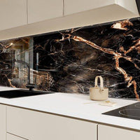 Gold and Black Marble Decorative PVC Wall Panel 90 x 240cm