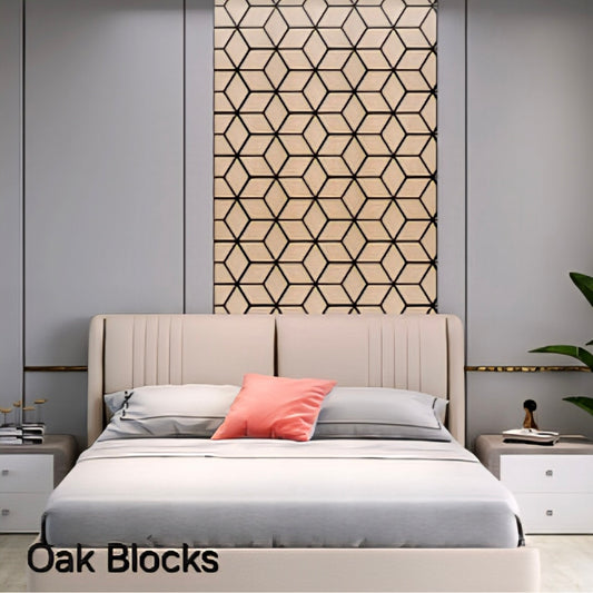 Oak Blocks Premium Acoustic Wall Panel