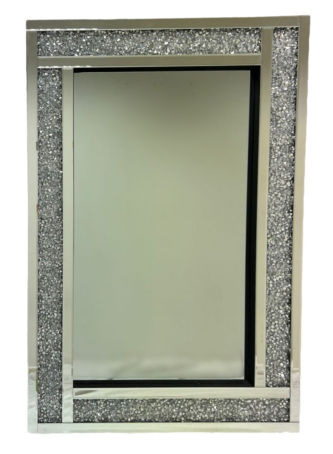 Luxury Rectangular Crushed Diamond Decorative Wall Mirror