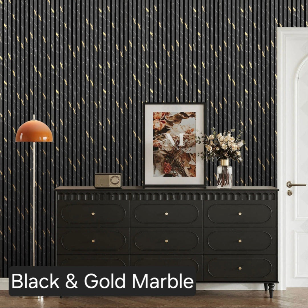 Black Marble Effect Acoustic Panel