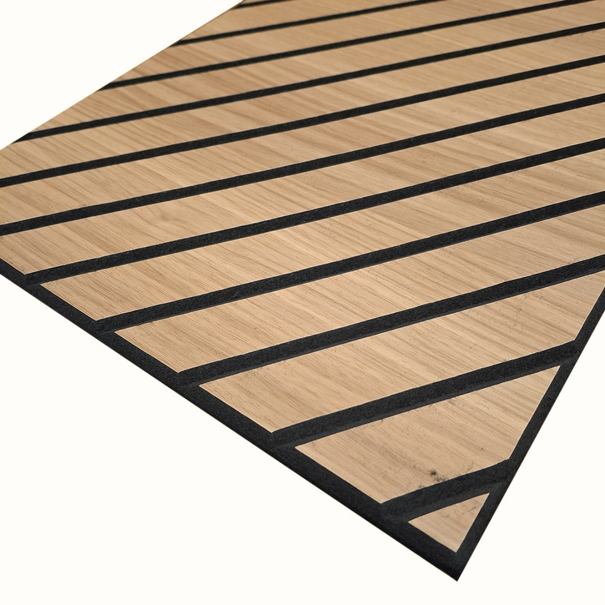Superlightweight Herringbone - Self Adhesive Acoustic Wall Panels - 120cm x 30cm (4 pack) - Walnut