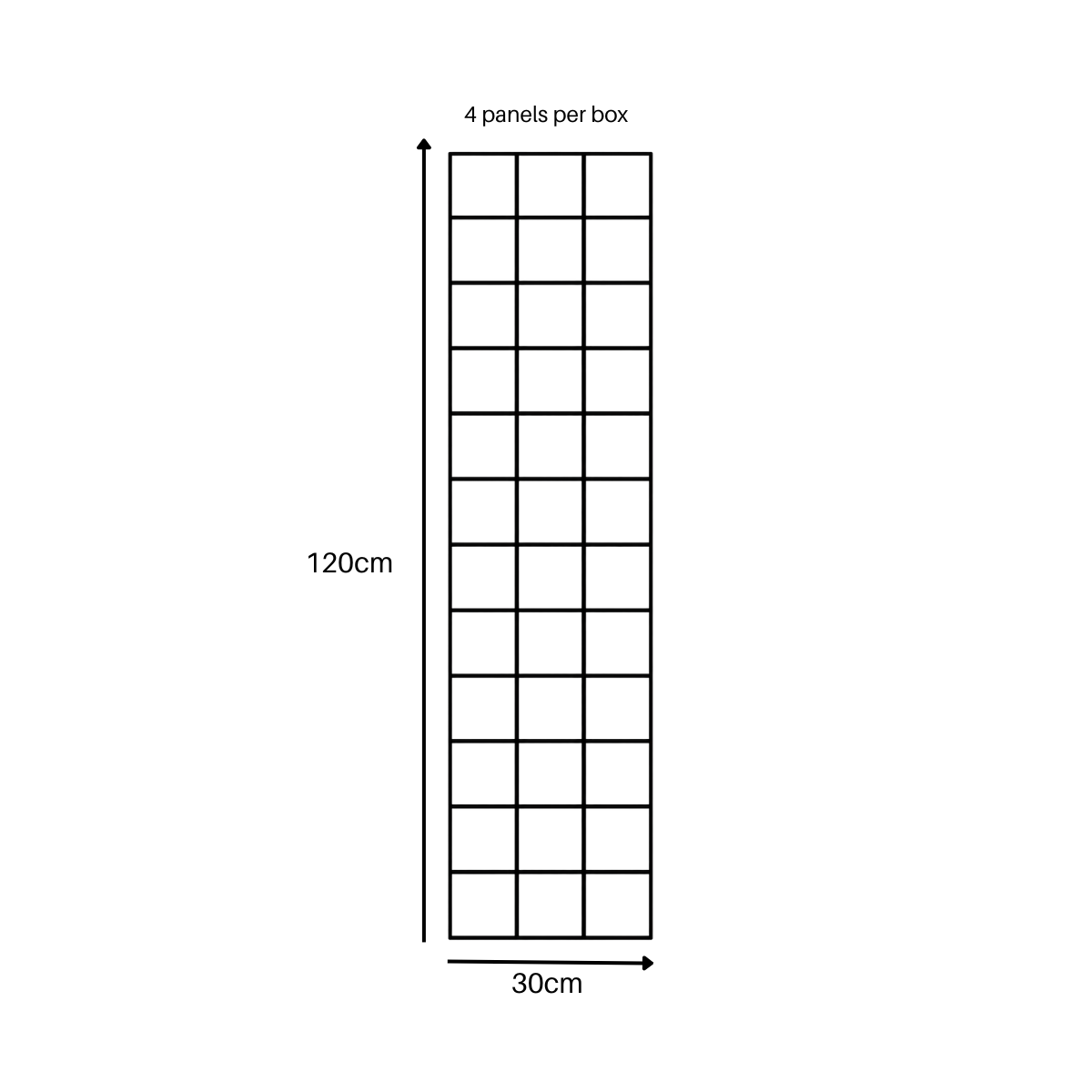 Superlightweight Grid- Self Adhesive Acoustic Wall Panels - 120cm x 30cm (4 pack)