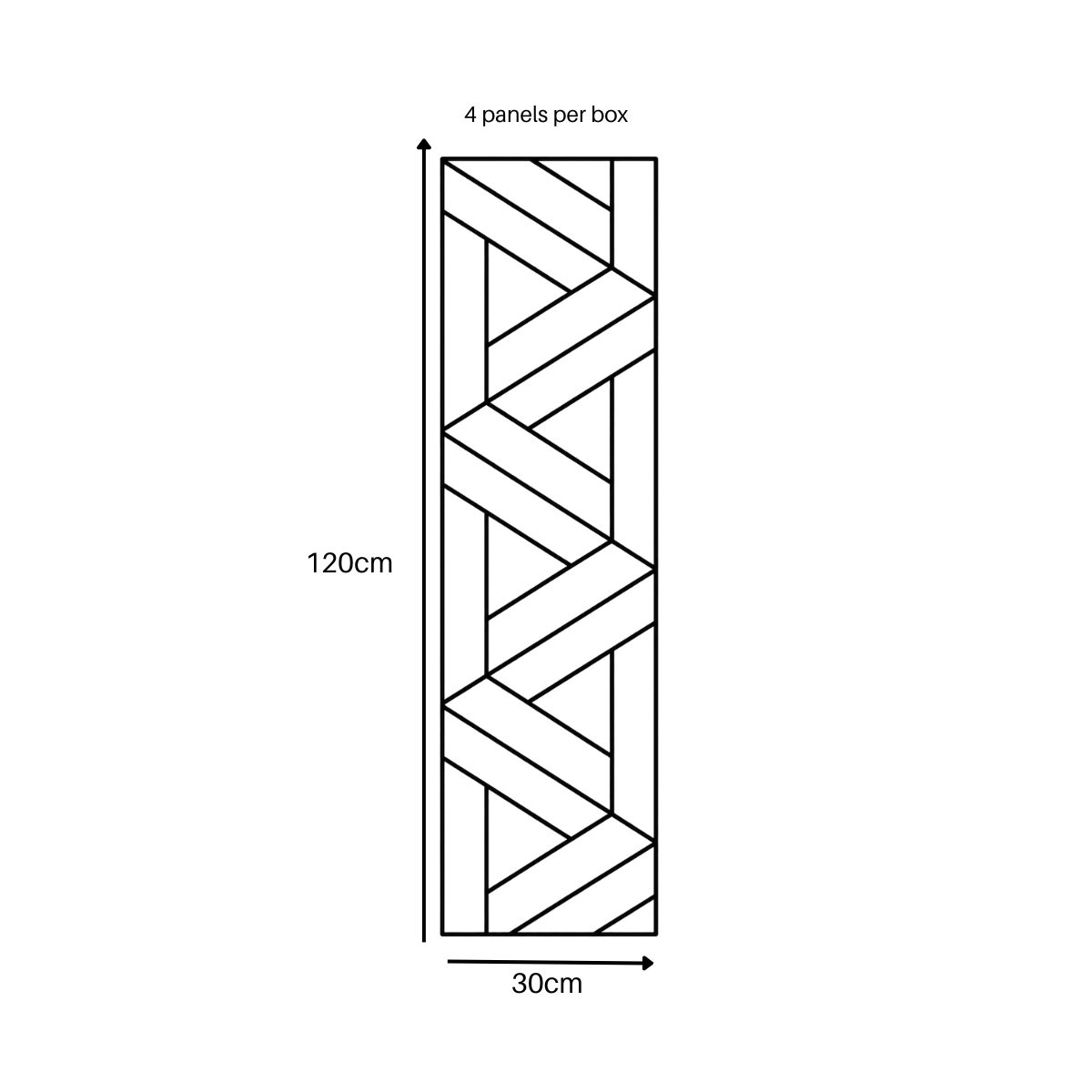 Superlightweight Lattice - Self Adhesive Acoustic Wall Panels- 120cm x 30cm (4 pack)