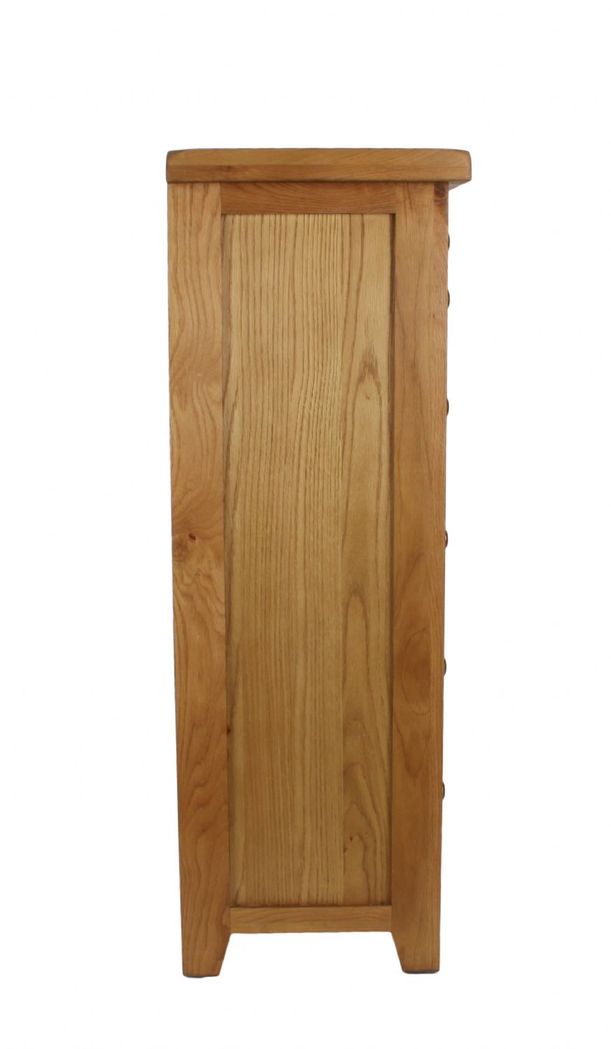 Natural Oak 5 Drawer Chest with Compact Tall Storage Design