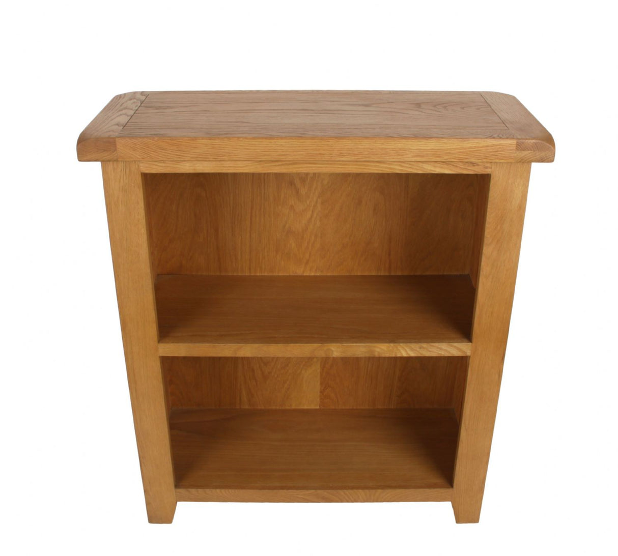 Natural Oak Low Bookcase with 2 Open Shelves