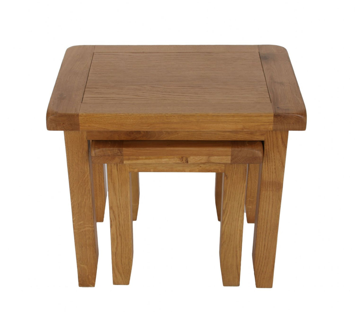 Natural Oak Compact Living Room Nest of 2 Tables
