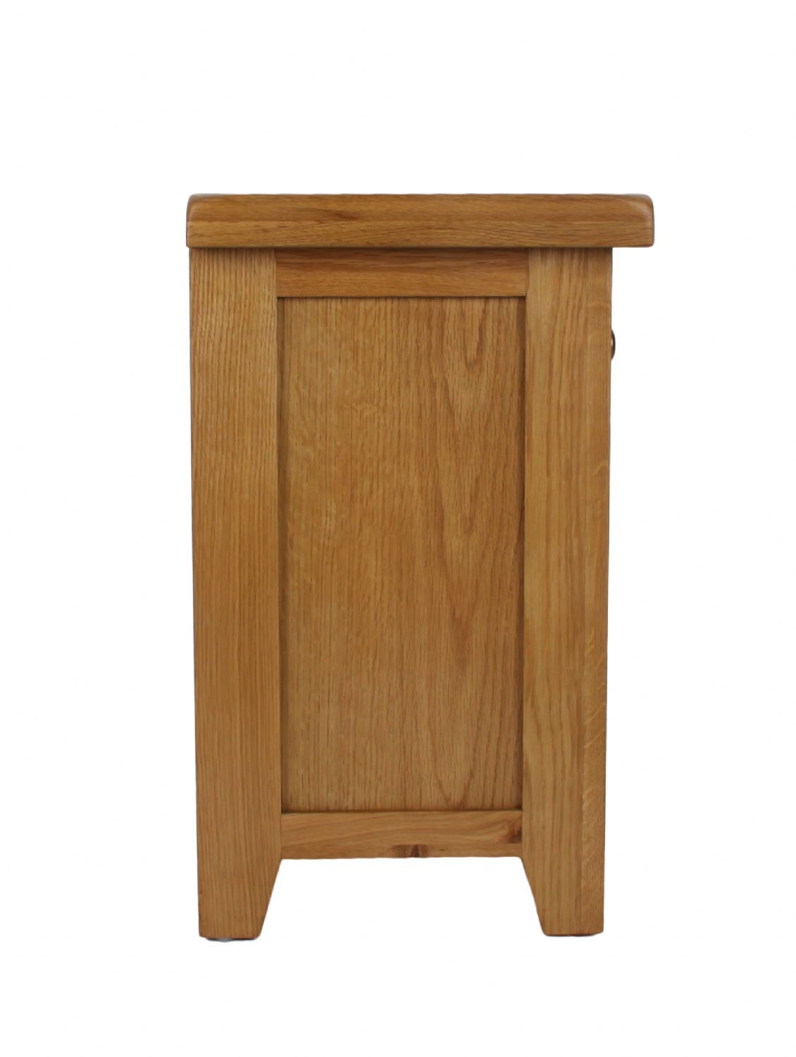 Rustic Oak 1 Drawer Bedside Table with Open Shelf Storage