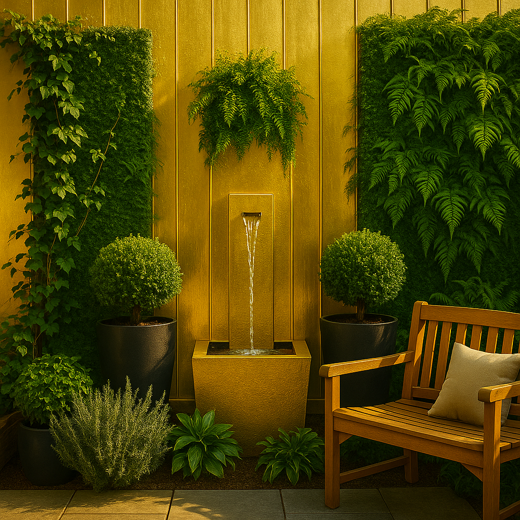 Shiny Gold Outdoor Panel