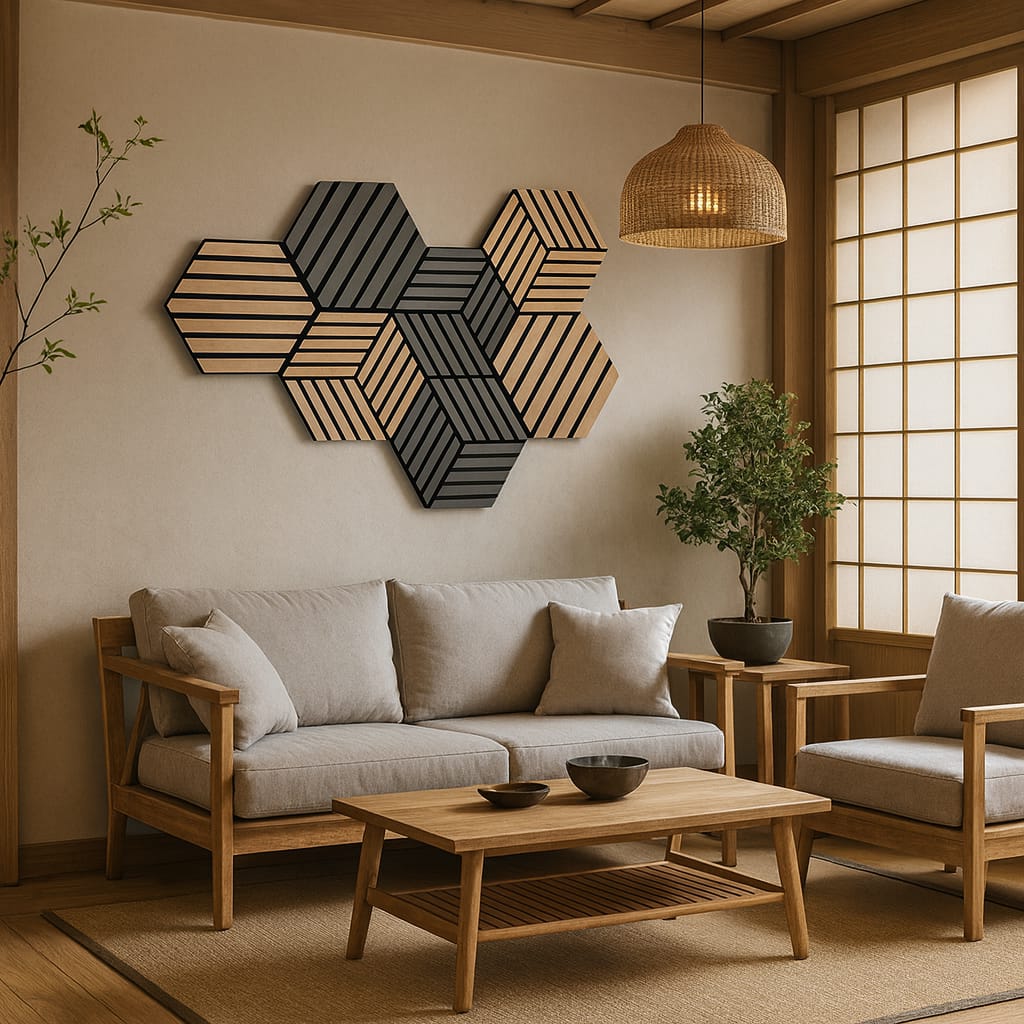 Dark Grey Line Acoustic Panel