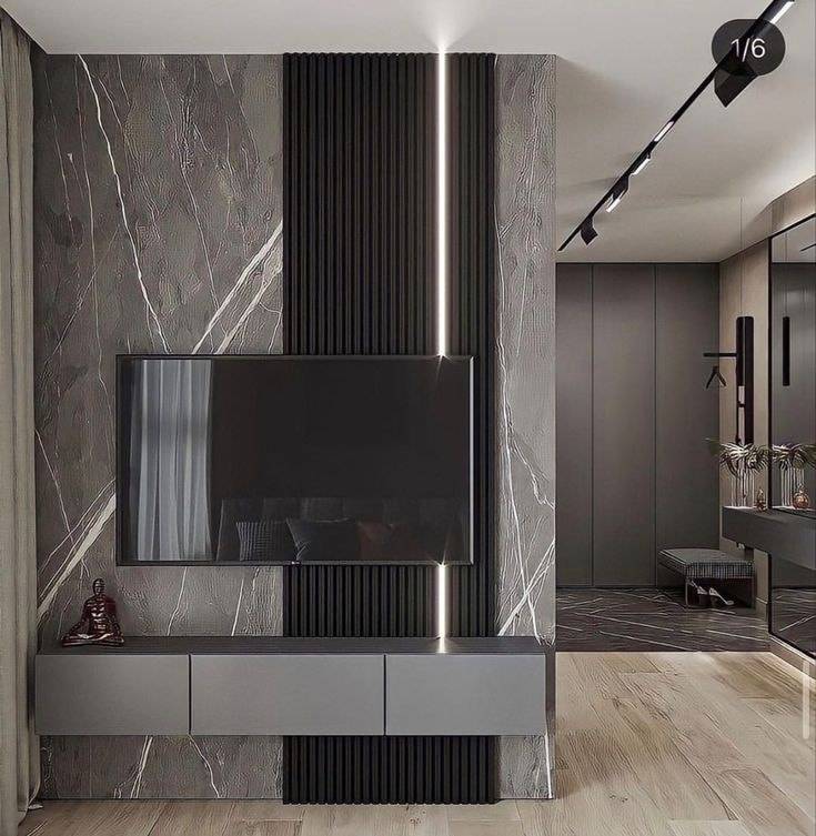 Grey Marble PVC Wall Panel 60 x 240cm