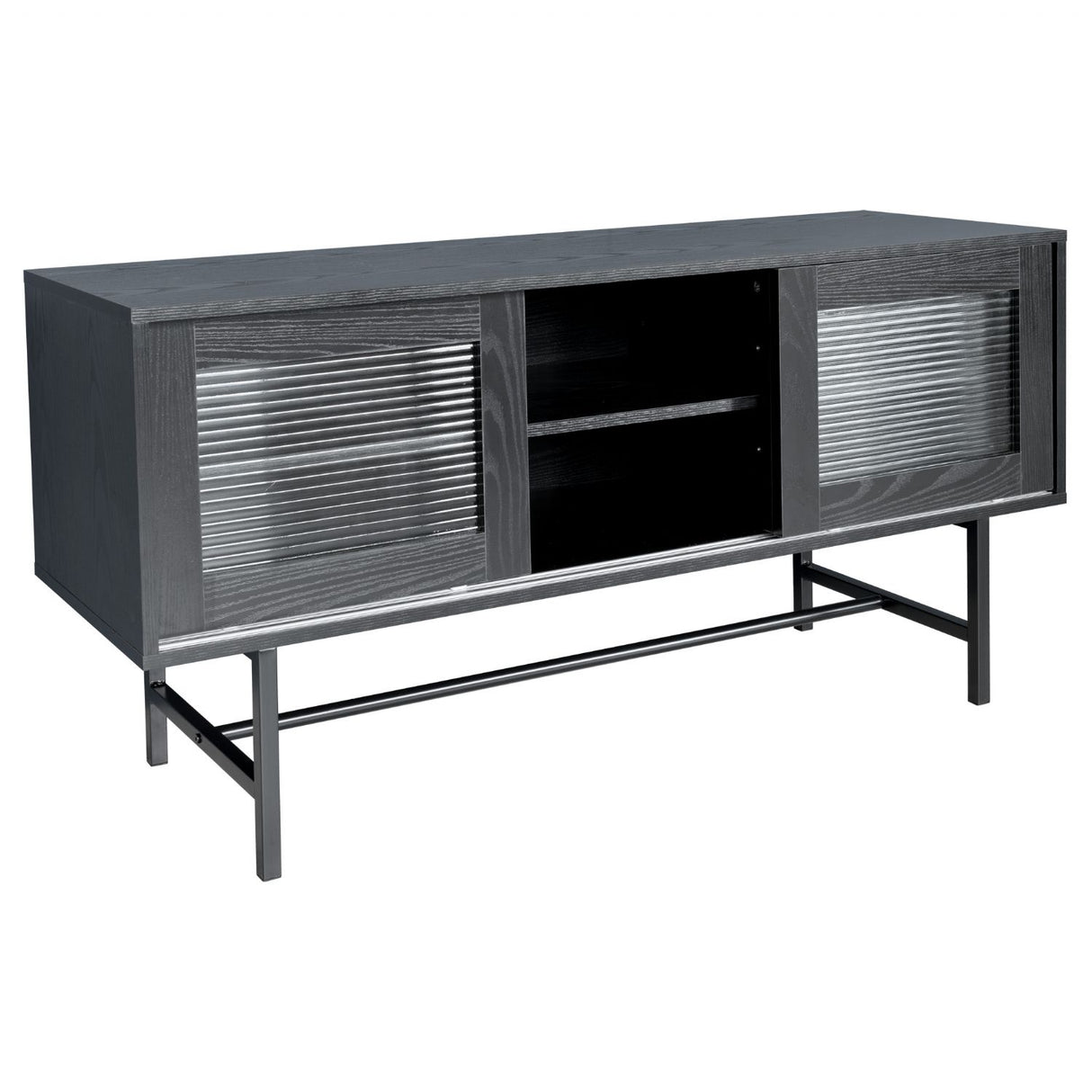 Black Sliding Door Entertainment Unit