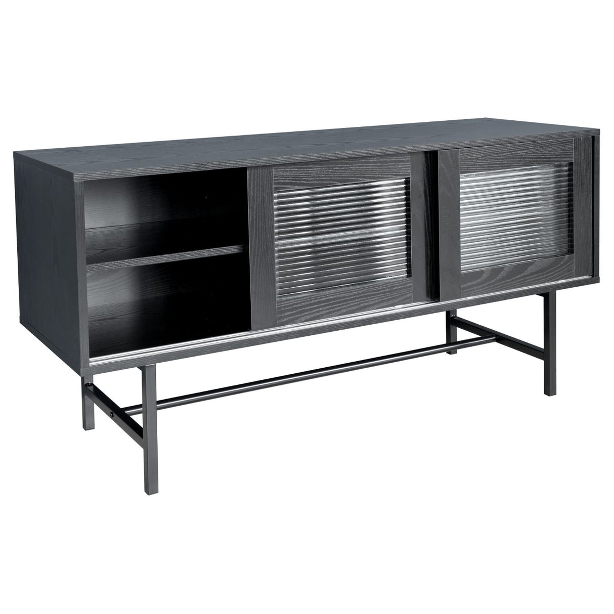 Black Sliding Door Entertainment Unit