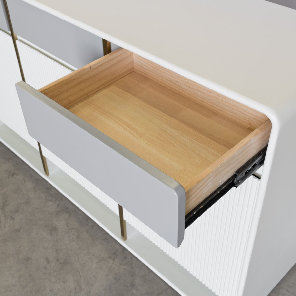 Barnes White and Grey Sideboard