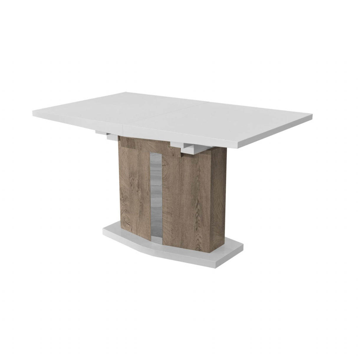 High Gloss Wood Effect Extending Dining Table