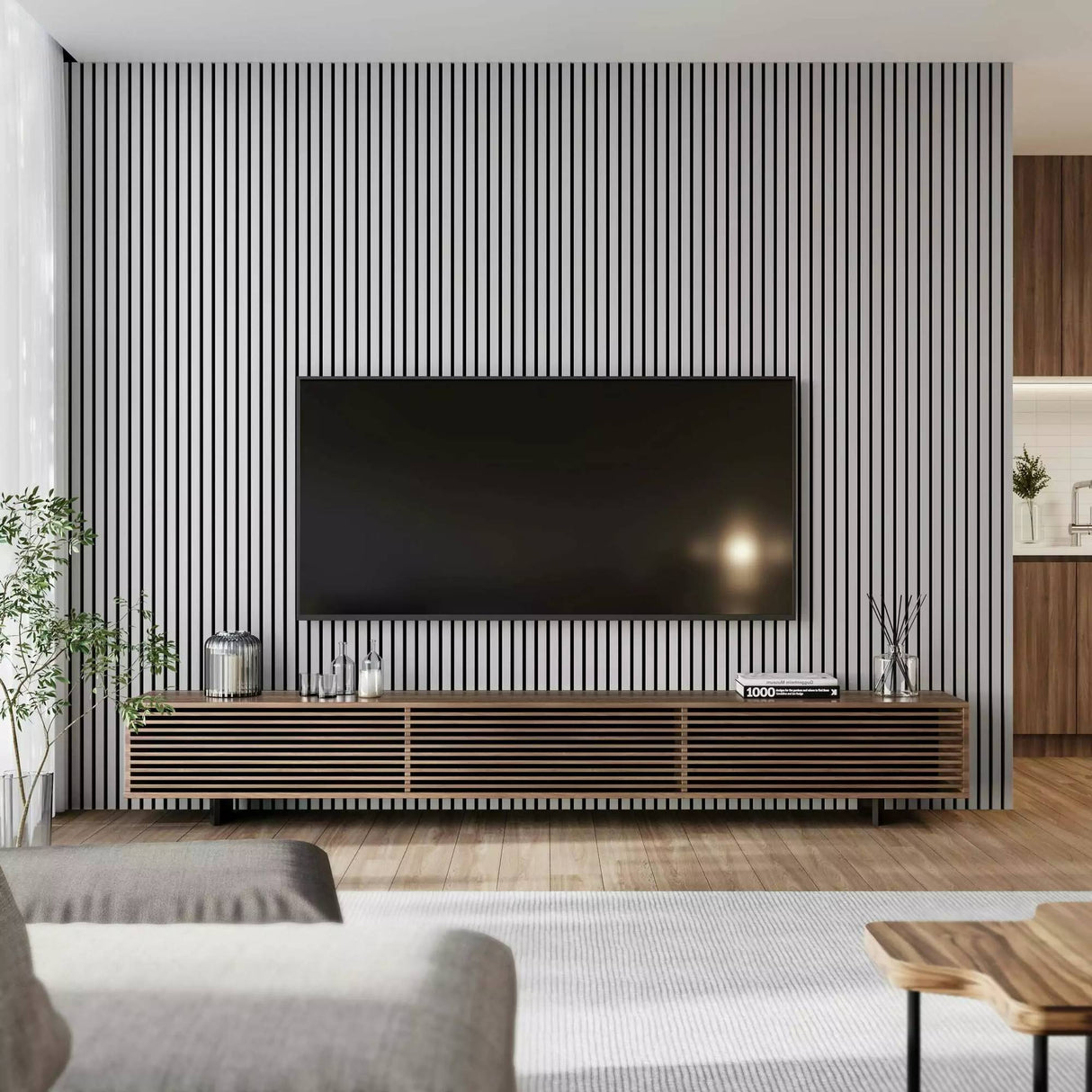 Grey Acoustic Wall Panel 60 x 280cm
