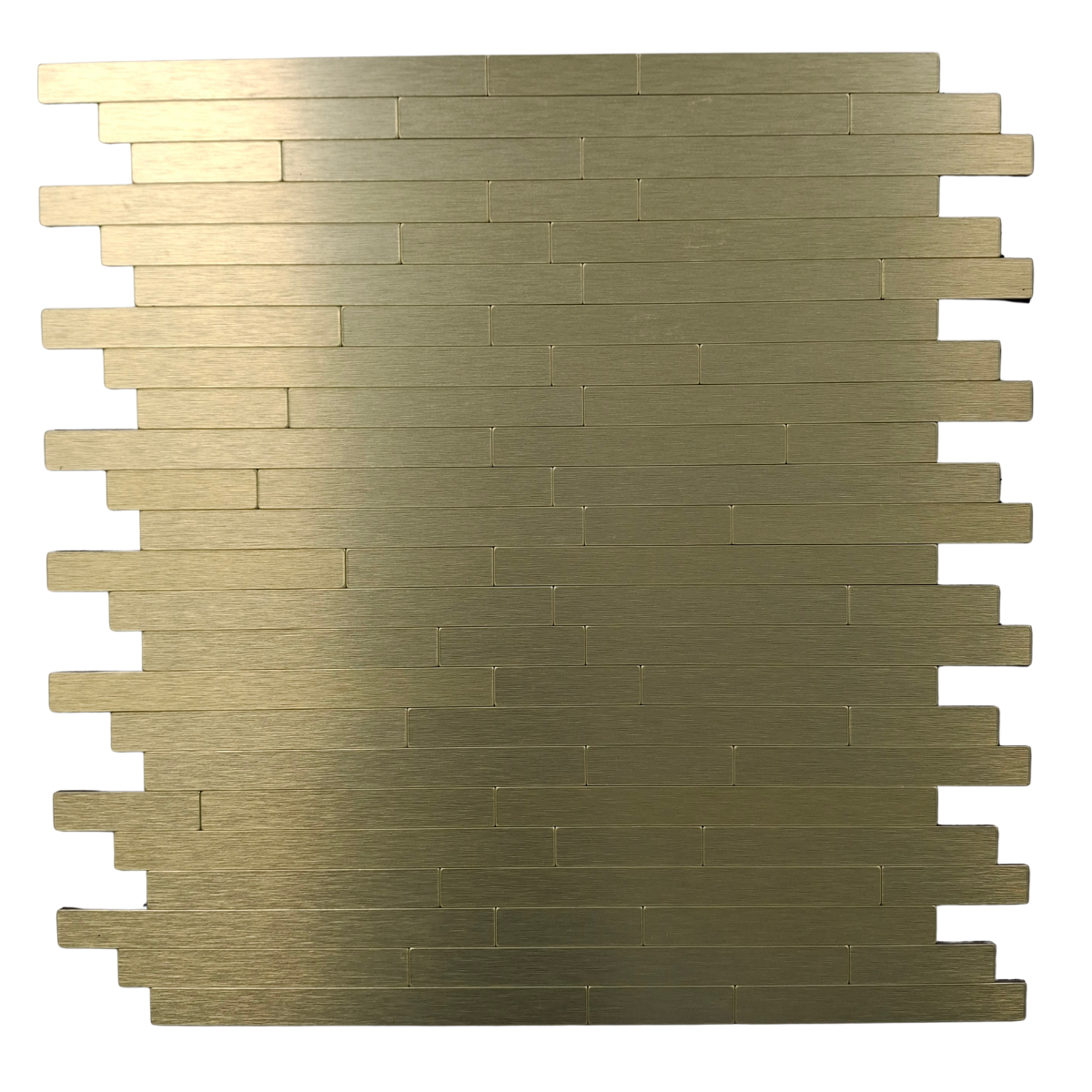 Self Adhesive 3D Mosaic Wall Tiles - Brick - 30cm x 30cm (10 pack) - Gold