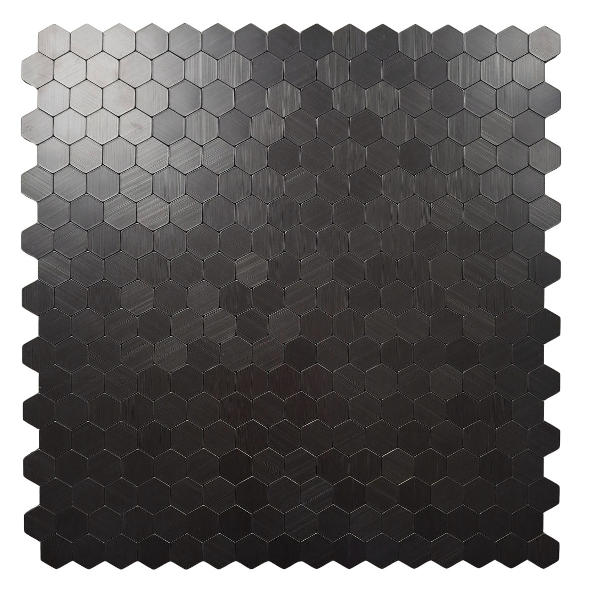 Self Adhesive 3D Mosaic Wall Tiles - Mini Hexagon - 30cm x 30cm (10 pack) - Black