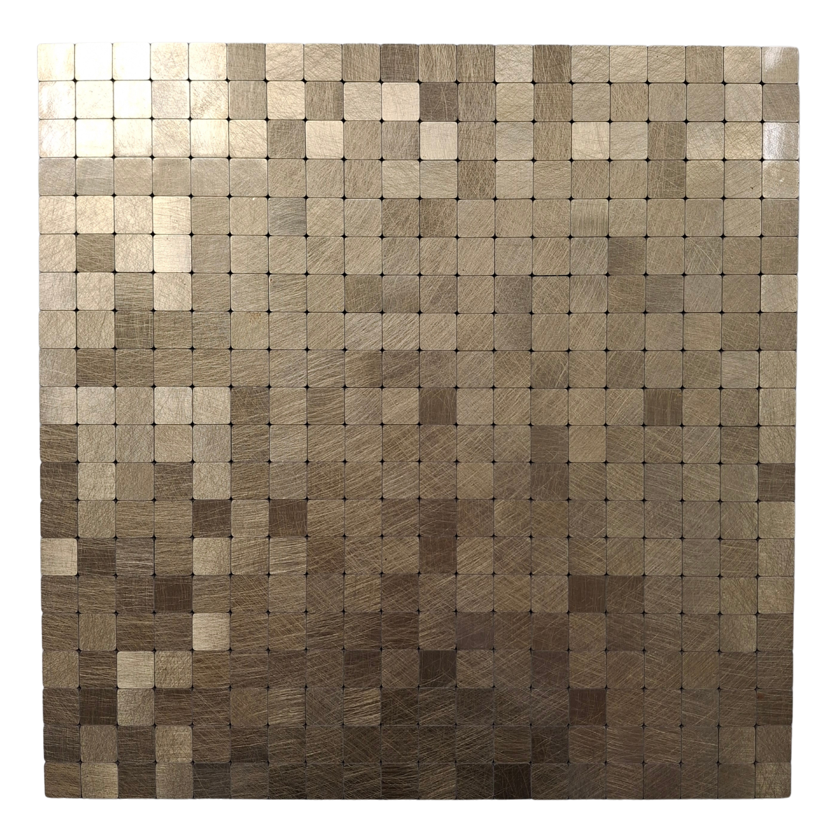 Self Adhesive 3D Mosaic Wall Tiles - Square - 30cm x 30cm (10 pack) - Gold