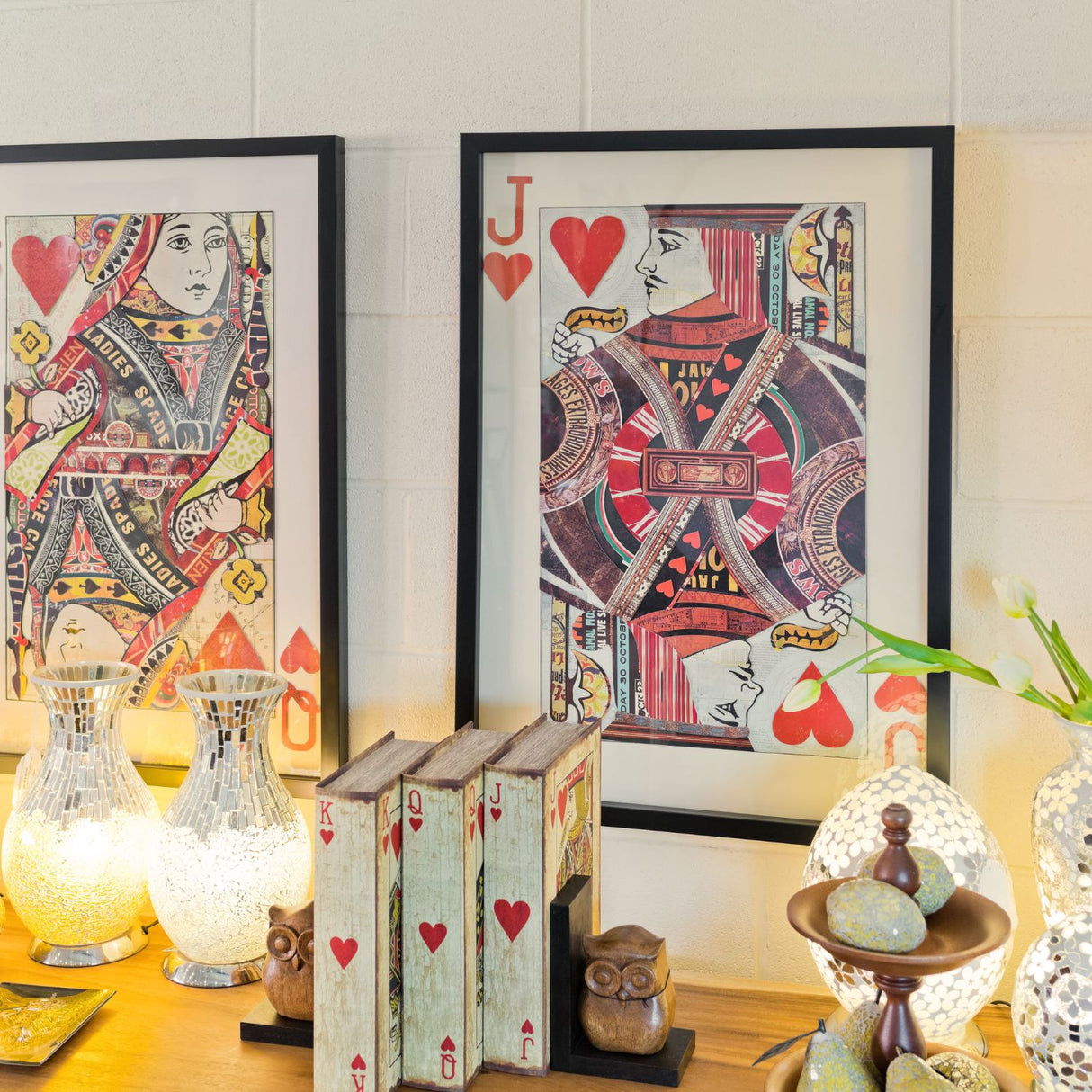 Jack of Hearts Playing Card Collage Wall Art