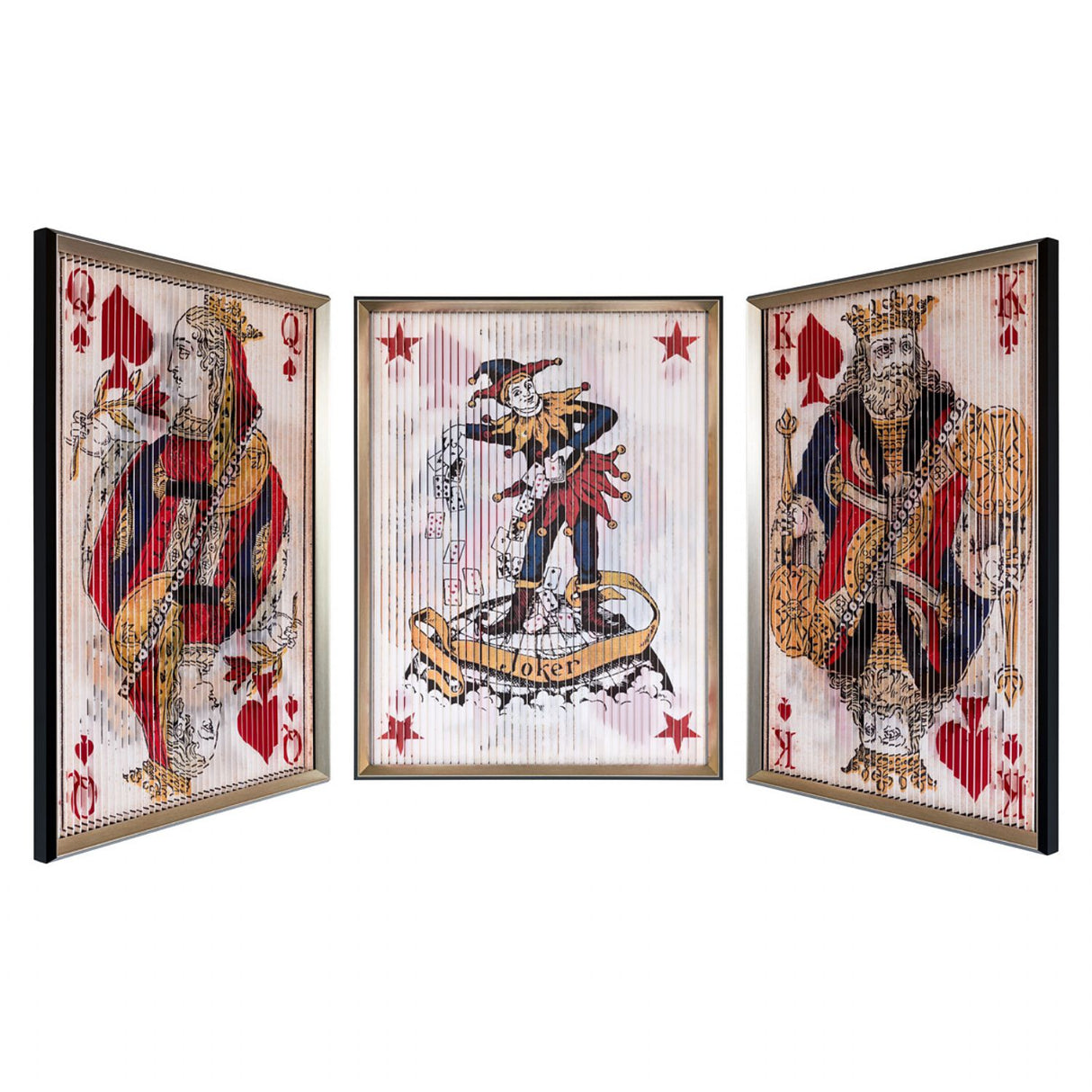 King Queen Joker Large Kinetic Wall Art