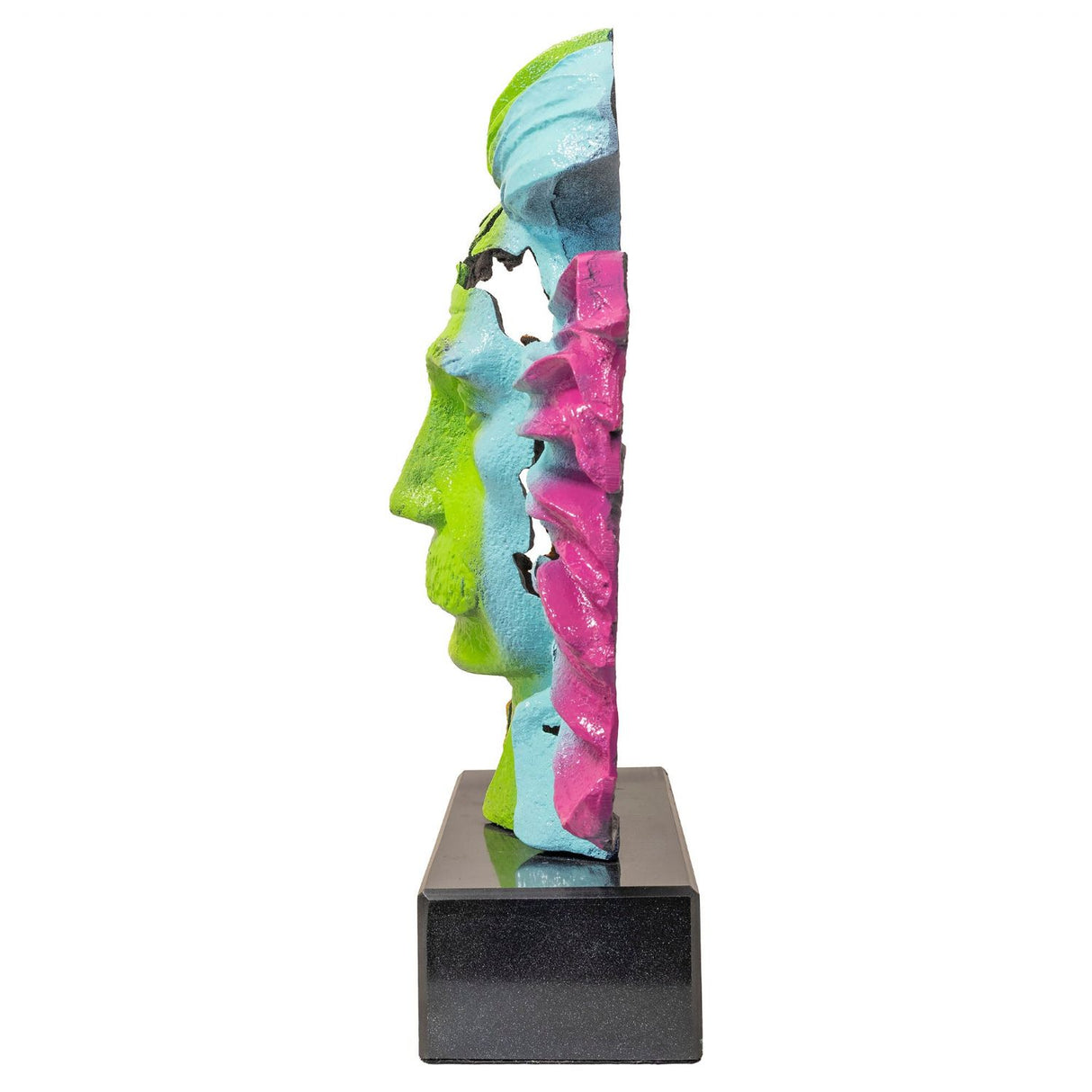 Albert Einstein Multicoloured Bust Sculpture Stone Base