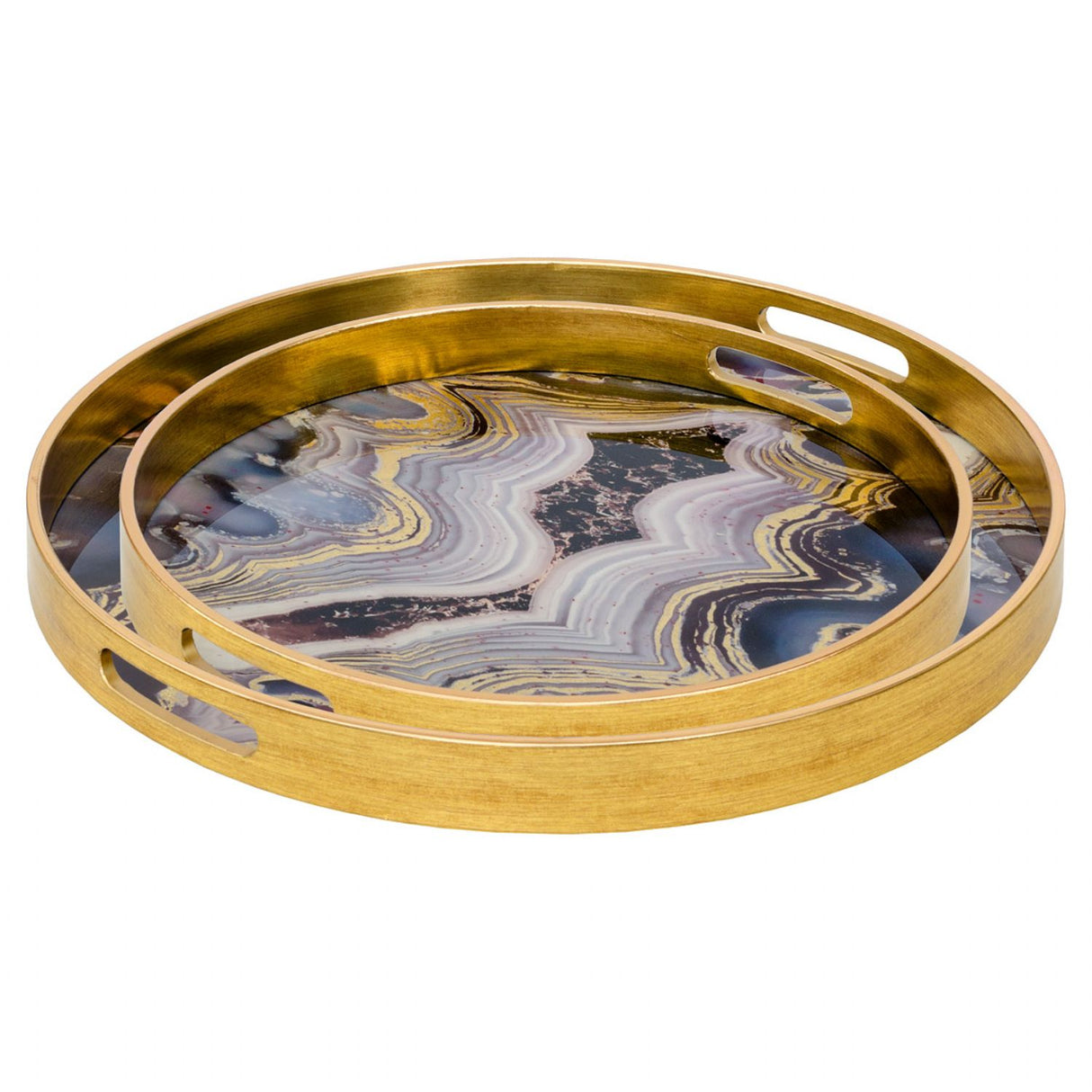 Circular Tray Set Oyster Design