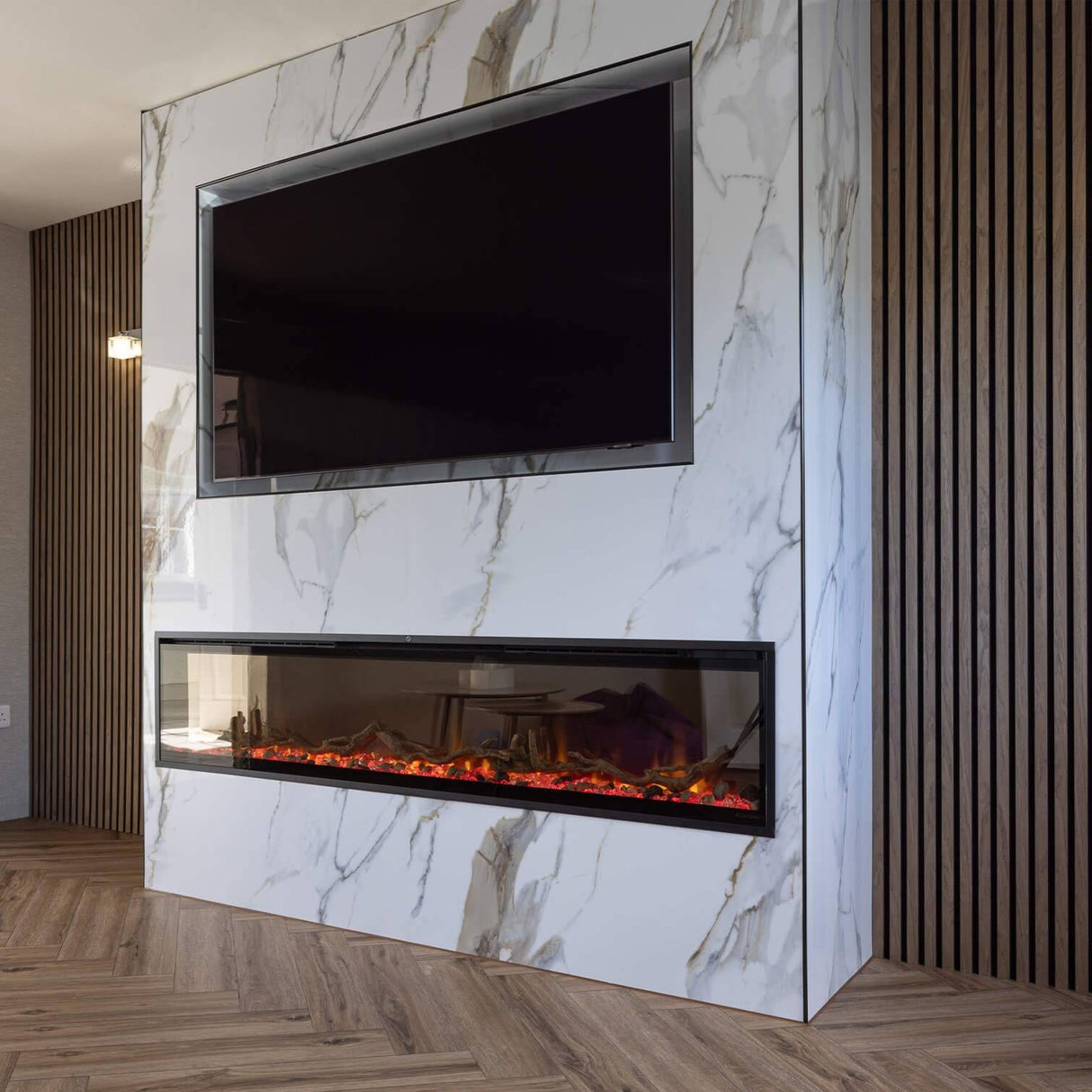 White Grey Brown Vein PVC Wall Panel 60 x 240cm
