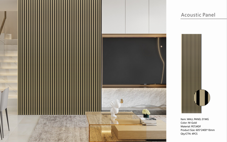 Metallic Gold Acoustic Wall Panel
