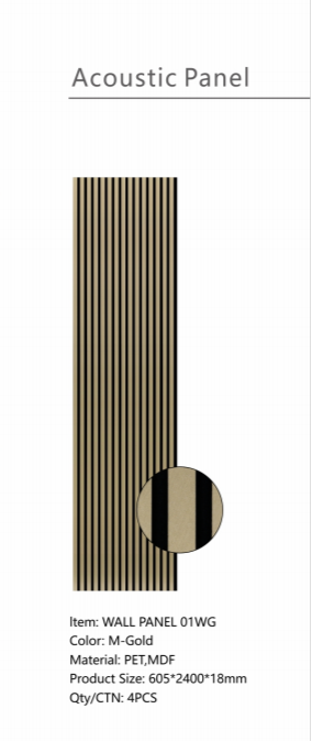 Metallic Gold Acoustic Wall Panel
