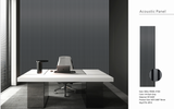 Wall Panel 01WJ - Metallic Dark Grey - Acoustic - 240cm - (1 pack / 4pcs)