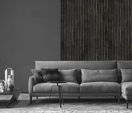 Wall Panel 01WN - Gold and Black Marble - Acoustic - 240cm - (1 pack / 4pcs)