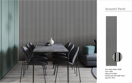 Grey Acoustic Wall Panel