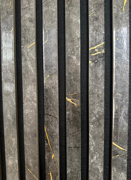 Gold and Black Marble Acoustic Wall Panel